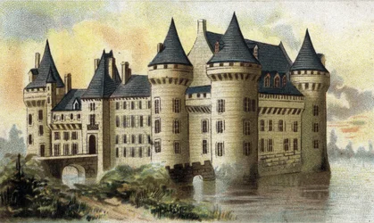 kilátás Sully (Loiret) kastélyára.