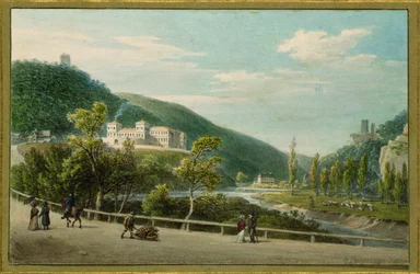 Helenental közelében Weilburg-kastély (vízi-korlát)