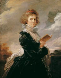 Josefa Hortensia Füger színésznő, a művész felesége
