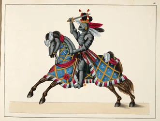 Egy lovag egy versenyen, tányér a lovagság fejlődésének és szokásainak történetéből, Dr. Franz Kottenkamp, Carl Hoffmann, 1842