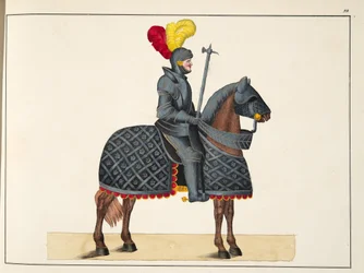 Páncélos lovag a lován, tányér a lovagság fejlődésének és szokásainak történetéből, Dr. Franz Kottenkamp, Carl Hoffmann, 1842