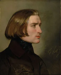 Liszt Ferenc zeneszerző portréja 1811-1886, 1838.