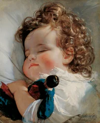 Marie liechtensteini hercegnő (1834-1909) portréja két éves korában