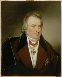 Dr. Ignaz Rudolf Bischoff von Altenstern professzor, az osztrák hadsereg főorvosa, Amerling korai mecénása ... (festmény, vászon)