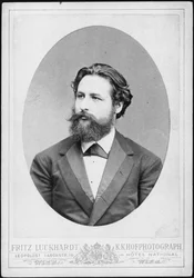 Heinrich Karl Johann Hofmann zongoraművész és zeneszerző portréja 1842-1902.