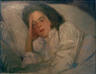 Az alvó Alexandra portréja