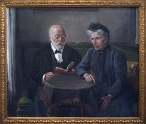 Gustav Hertz szenátor és felesége. Fritz von Uhde (1848-1911) festménye, olaj, vászon