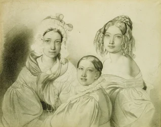 Praskovia, Nadezhda és Maria Vjazemszkij grófnő portréja, 1835