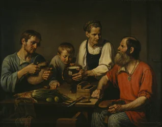 Parasztcsalád vacsora előtt, 1824