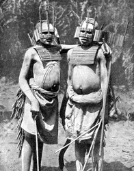Két boszorkánydoktor, Tanganyika Tanzánia, Afrika, 1936.