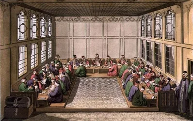 Az Állami Pénzügyminisztérium, 17. tábla „A nemzetek története” III. részének I. kötetéből, a művész metszete