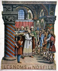 Nagy Károly és az iskola, 1900 körül (illusztráció)