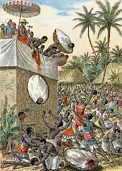 Emberáldozatok Afrikában, 1900 körül (illusztráció)