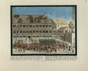 1789. július 21-i nap. A strasbourgi városháza lerohanása 1789. július 21-én, kb. 1790.