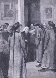 Li Hung-Chang látogatása a királynőnél Osborne-ban, illusztráció Cassells Anglia története, 1900-as évek