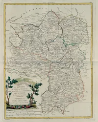 Berri, Nivernois, Marche, Bourbon és Auvergne kormányzásai, G. Zuliani metszete az Antonio Zatta által 1776-ban Velencében kiadott Legújabb atlasz I. toméjából vett, magángyűjtemény
