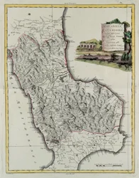 Hither Calabria, G. Zuliani metszete az Antonio Zatta által 1783-ban Velencében kiadott „Legújabb atlasz” II. Tome-jából vett át, magángyűjtemény