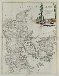 Dán Királyság a Szleszviki Hercegséggel, G. Zuliani metszete az Antonio Zatta által 1781-ben Velencében kiadott „Legújabb atlasz” III. Tome-jából vett, magángyűjtemény