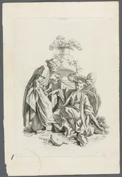 Az érzékek: érintés Boucher után, 1700-as évek.