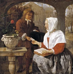 Egy fiatal nő levelet kap, 1658 körül
