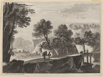 Utazók hídhoz közeledve