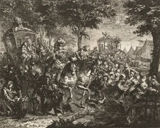 Kilátás a besoni vásárra, 1750.