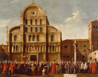 Olaszország, Veneto, Velence, a velencei dózse a San Zaccaria templom mellett