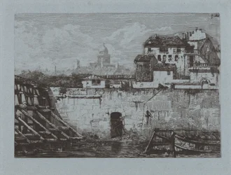 A Hôtel de Brentonvilliers romjai, az Île Saint-Louis csúcsán