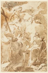 Rajz, A Szentháromság és az apostolok, Szent Péter és Szent Pál, 1770-80