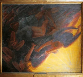 Angyalok bukása, triptichon központi panel