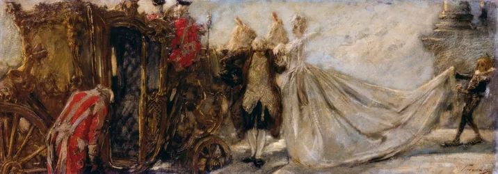 Gaetano Previati templomból kilépve