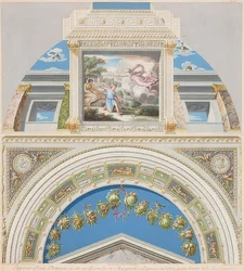 Lunette és boltozat Izsáknak megjelenő Istennel. 1774