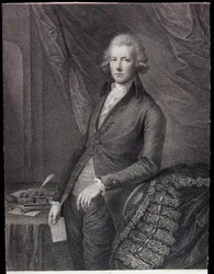 A jobb, ifjabb William Pitt (metszet)