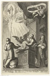Szűz Mária elragadtatott a mennyek országába Historia divina y vida de la Virgen maria (cím a tárgyon)