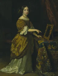 Lány áll a tükör előtt, 1668.