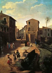 Tivoli képe, Gaspar van Wittel (1652 vagy 1653-1736), részlet