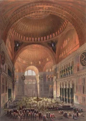 Haghia Sophia belseje, Konstantinápoly, pub. 1852