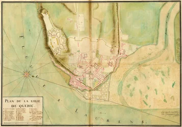 Gaspard-Joseph Chaussegros de Lery, Quebec városának terve, 1727.