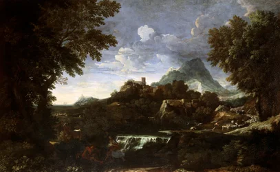 Táj Rinaldóval és Armidával (Erminia és Tancredi), Gaspard Dughet (1615-1675), olaj, vászon
