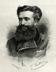 Dr. Gustave Lebon (1841-1931) portréja. G. Vuillier metszete a La Syria d