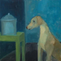 Yellow Dog with Cookie Jar, 2020 (olaj, vászon)