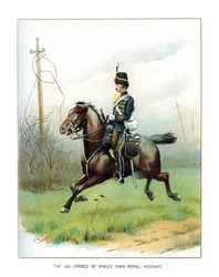A 10. walesi herceg saját királyi huszárjaival, 1890.