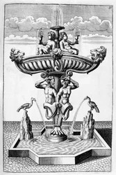 Díszítő szökőkút-terv, 1664