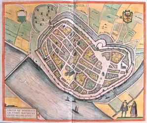 Deventer, Hollandia - Georg Braun "Civitates Orbis Terrarum" című művében, Köln 1617.