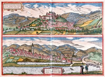 Dillenburg - Siegen, Németország - Georg Braun "Civitates Orbis Terrarum" című művében, Köln, 1617.