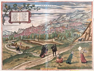Granada, Spanyolország - Georg Braun "Civitates Orbis Terrarum" című művében, Köln 1617.