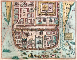 Jeruzsálem, Izrael - Georg Braun "Civitates Orbis Terrarum" című művében, Köln 1617.