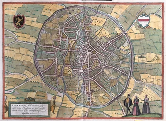 Leuven, Belgium, Georg Braun "Civitates Orbis Terrarum" című művében, Köln 1617.