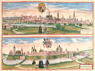 Nysa - Legnica, Lengyelország - Georg Braun "Civitates Orbis Terrarum" című művében, Köln 1617.