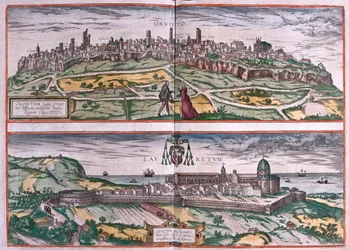 Orvieto - Loreto szentélye, Olaszország - Georg Braun "Civitates Orbis Terrarum" című művében, Köln 1617.